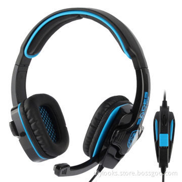 Brand Professional Sades Cool Stereo Gaming Headphone with Microphone Cable Length: 2.2mNew